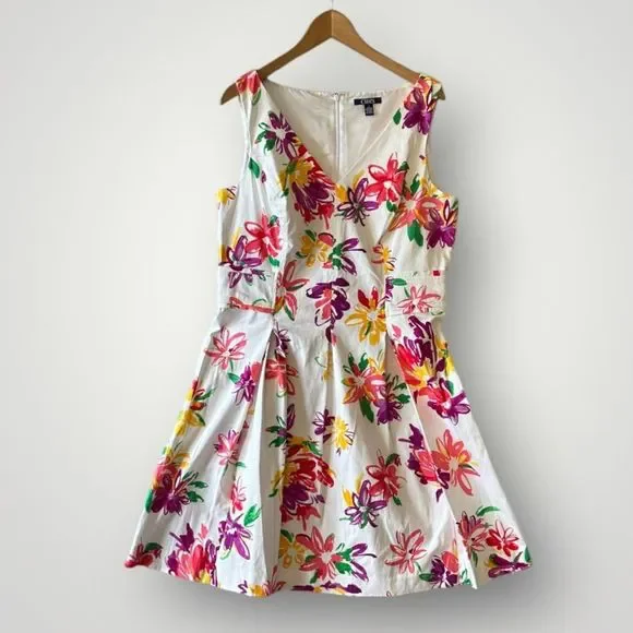 5 for $35 Chaps Floral Dress Women Size 16 - Picture 1 of 6